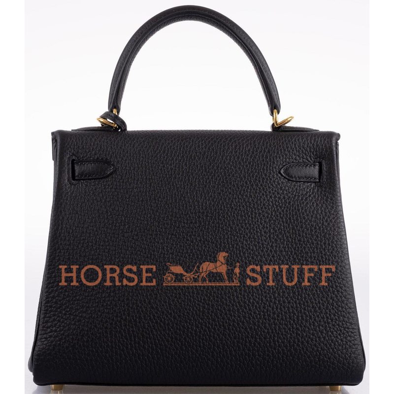 Hermès Kelly Retourne 25 Black Togo GHW