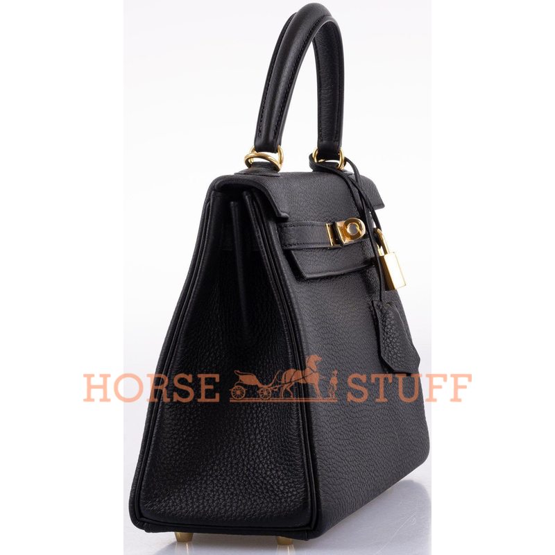 Hermès Kelly Retourne 25 Black Togo GHW