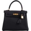 Hermès Kelly Retourne 25 Black Togo GHW