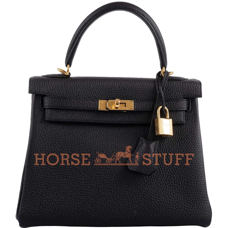 Hermès Kelly Retourne 25 Black Togo GHW