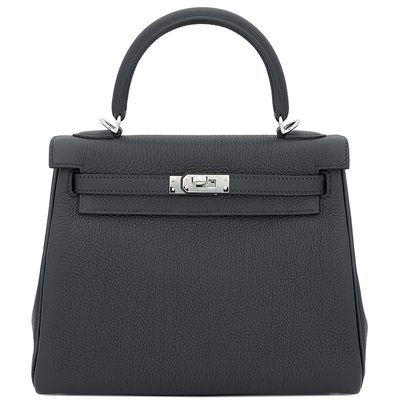 Hermès Kelly Retourne 25 Black Togo PHW