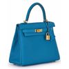 Hermès Kelly Retourne 25 Blue Frida Togo GHW