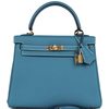 Hermès Kelly Retourne 25 Blue Jean Togo GHW