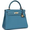 Hermès Kelly Retourne 25 Blue Jean Togo GHW