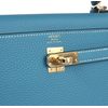 Hermès Kelly Retourne 25 Blue Jean Togo GHW