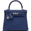 Hermès Kelly Retourne 25 Blue Sapphire Togo PHW