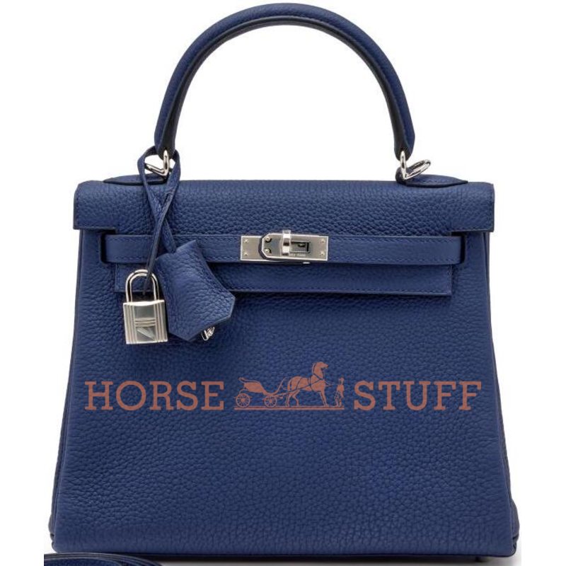 Hermès Kelly Retourne 25 Blue Sapphire Togo PHW