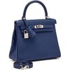 Hermès Kelly Retourne 25 Blue Sapphire Togo PHW