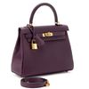 Hermès Kelly Retourne 25 Cassis Togo GHW