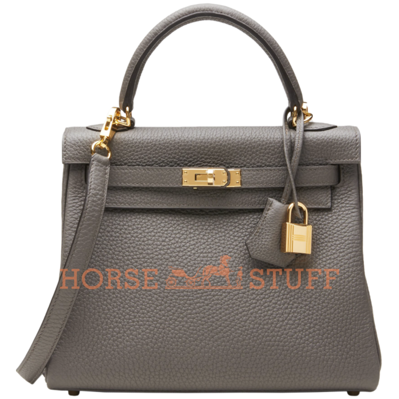 Hermès Kelly Retourne 25 Etain Togo GHW