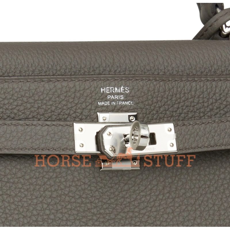 Hermès Kelly Retourne 25 Etain Togo PHW