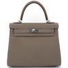 Hermès Kelly Retourne 25 Etoupe Togo PHW