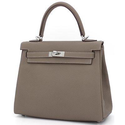 Hermès Kelly Retourne 25 Etoupe Togo PHW