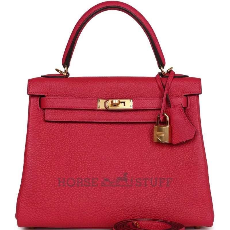 Hermès Kelly Retourne 25 Framboise Togo GHW