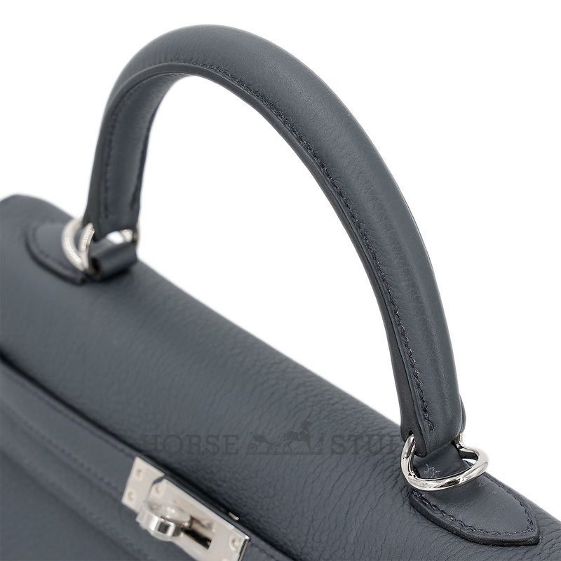Hermès Kelly Retourne 25 Gris Misty Togo PHW