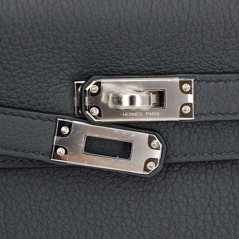 Hermès Kelly Retourne 25 Gris Misty Togo PHW