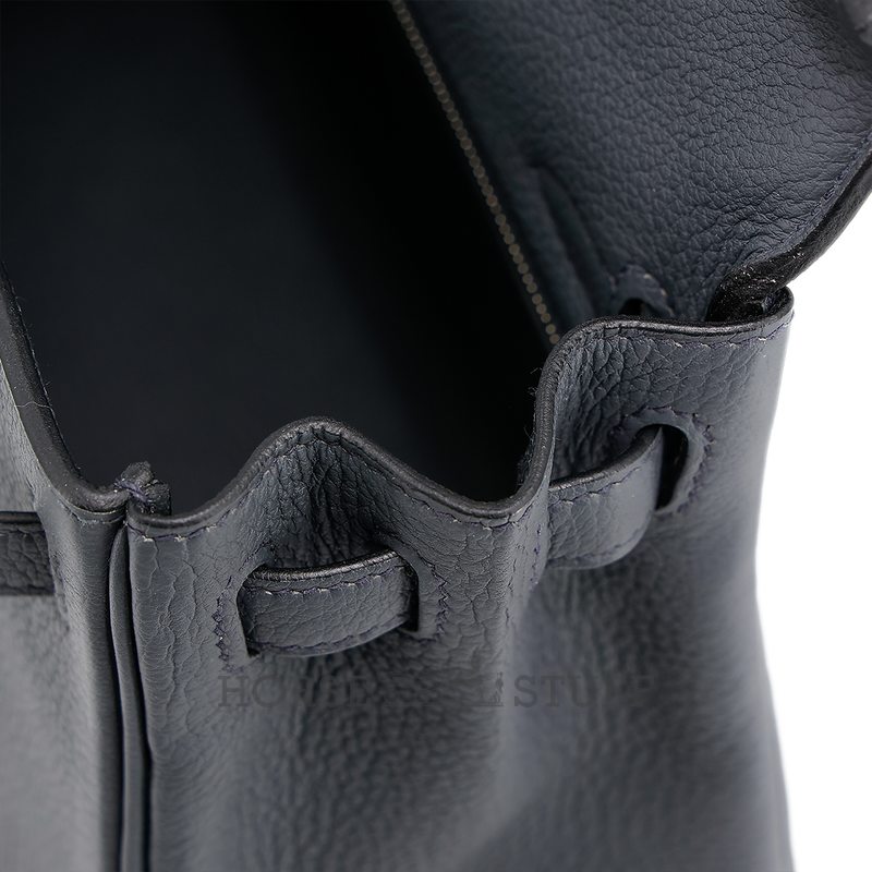 Hermès Kelly Retourne 25 Gris Misty Togo PHW