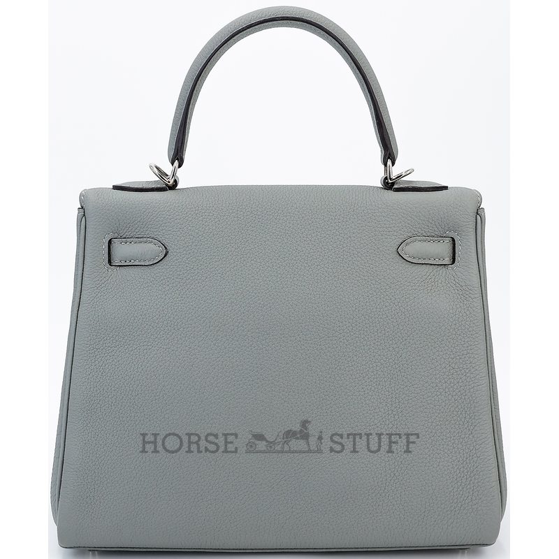 Hermès Kelly Retourne 25 Gris Mouette Togo PHW