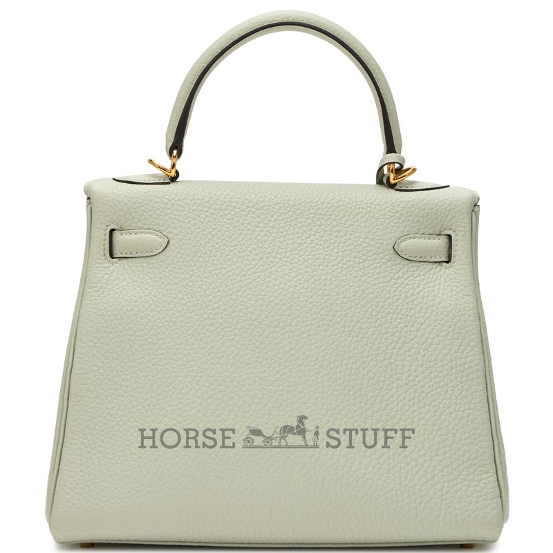 Hermès Kelly Retourne 25 Gris Neve Togo GHW