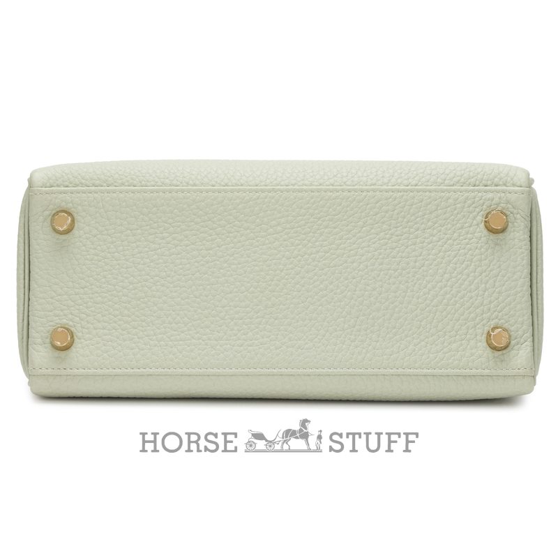 Hermès Kelly Retourne 25 Gris Neve Togo GHW