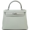 Hermès Kelly Retourne 25 Gris Neve Togo PHW