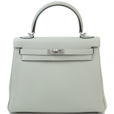 Hermès Kelly Retourne 25 Gris Neve Togo PHW