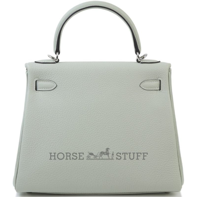 Hermès Kelly Retourne 25 Gris Neve Togo PHW