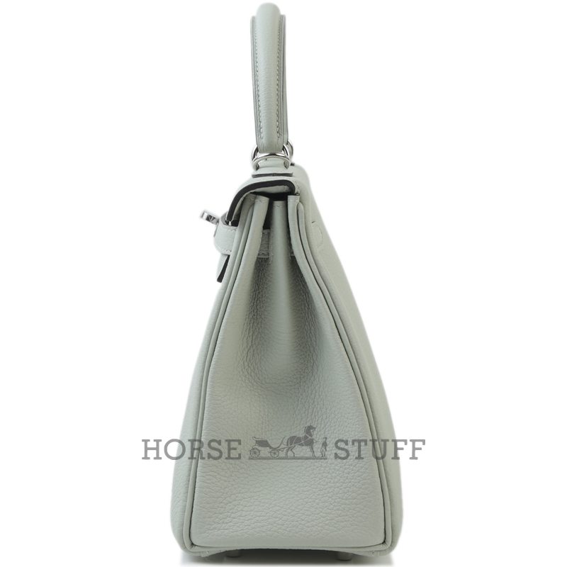 Hermès Kelly Retourne 25 Gris Neve Togo PHW