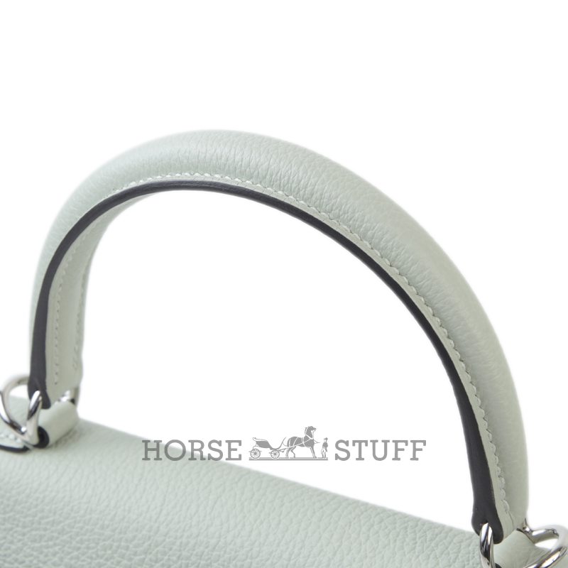 Hermès Kelly Retourne 25 Gris Neve Togo PHW