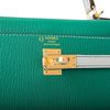 Hermès Kelly Sellier 25 Special Order HSS Vert Vertigo / Gris Perle Chèvre GHW