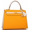 Hermès Kelly Sellier 25 Special Order HSS Jaune d'Or / Craie Epsom BGHW