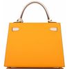 Hermès Kelly Sellier 25 Special Order HSS Jaune d'Or / Craie Epsom BGHW