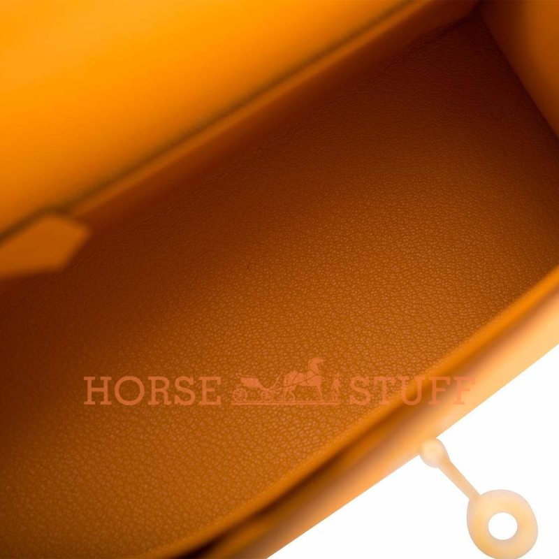 Hermès Kelly Sellier 25 Special Order HSS Jaune d'Or / Craie Epsom BGHW