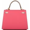 Hermès Kelly Sellier 25 Special Order HSS Rose Azalee / Craie Epsom BGHW