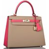 Hermès Kelly Sellier 25 Special Order HSS Trench / Rose Azalee Epsom Permabrass