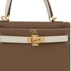 Hermès Kelly Retourne 25 Special Order HSS Etoupe / Craie Togo GHW