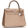 Hermès Kelly Retourne 25 Special Order HSS Gris Tourterelle / Etoupe Togo PHW