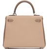 Hermès Kelly Retourne 25 Special Order HSS Gris Tourterelle / Etoupe Togo PHW