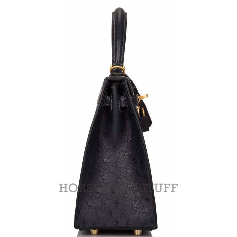 Hermès Kelly Sellier 25 Special Order HSS Gris Agate / Blue Indigo Ostrich BGHW