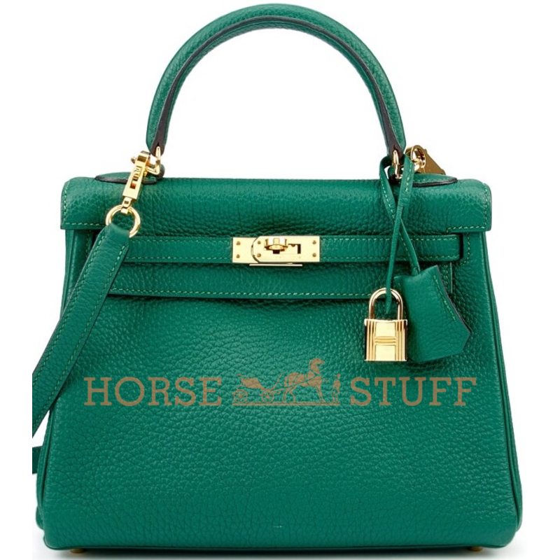 Hermès Kelly Retourne 25 Malachite Togo GHW