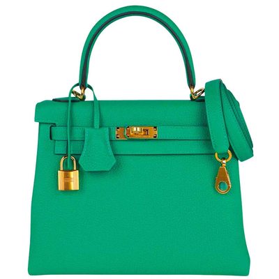 Hermès Kelly Retourne 25 Menthe Togo GHW