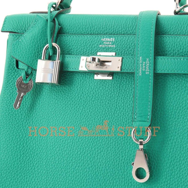 Hermès Kelly Retourne 25 Menthe Togo PHW