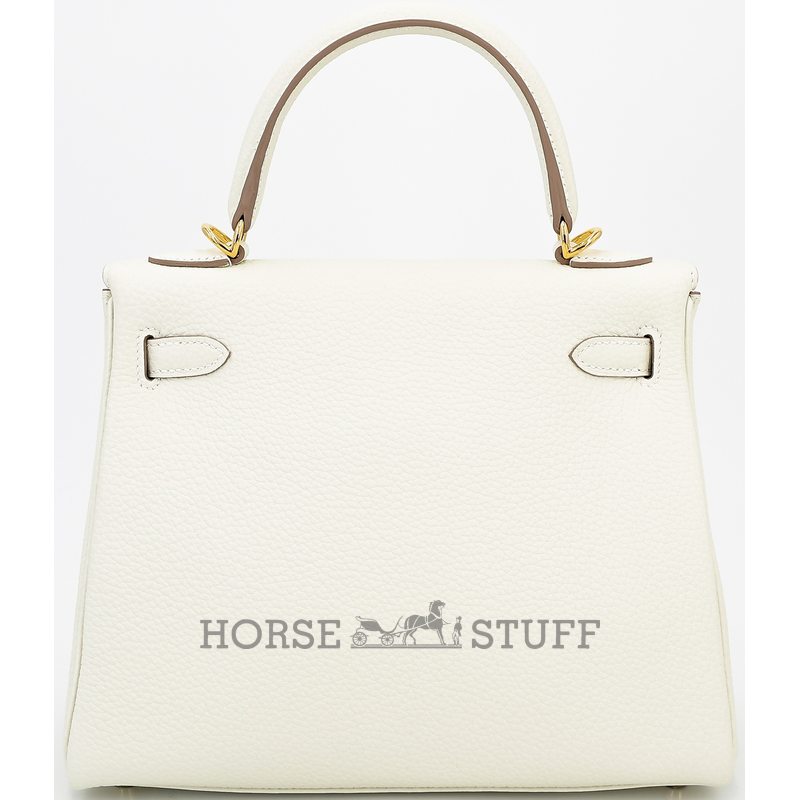 Hermès Kelly Retourne 25 Mushroom Togo GHW