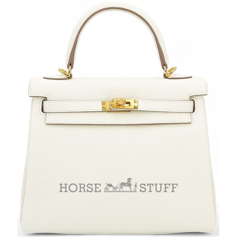 Hermès Kelly Retourne 25 Mushroom Togo GHW