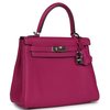 Hermès Kelly Retourne 25 Rose Pourpre Togo PHW