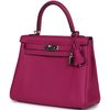 Hermès Kelly Retourne 25 Rose Pourpre Togo PHW