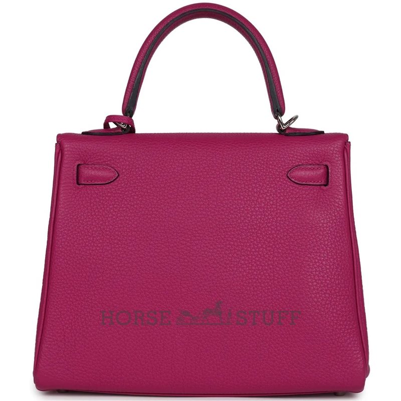 Hermès Kelly Retourne 25 Rose Pourpre Togo PHW