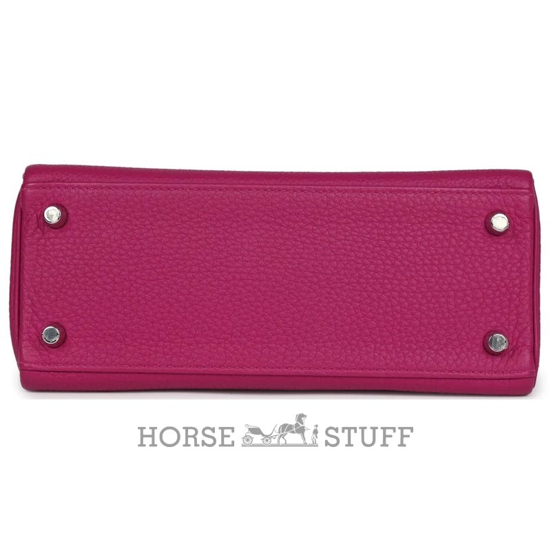 Hermès Kelly Retourne 25 Rose Pourpre Togo PHW