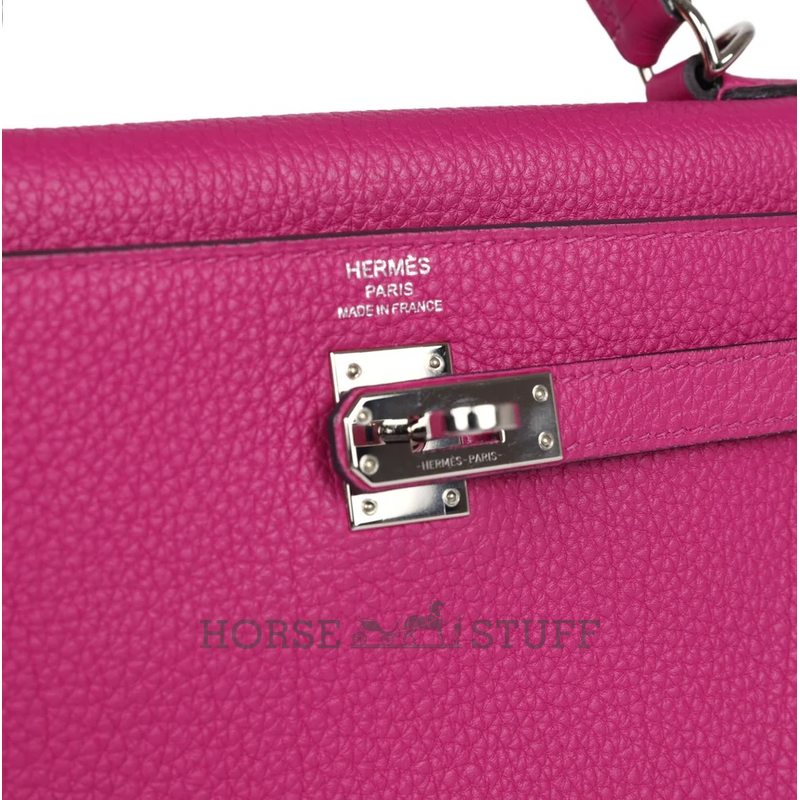 Hermès Kelly Retourne 25 Rose Pourpre Togo PHW