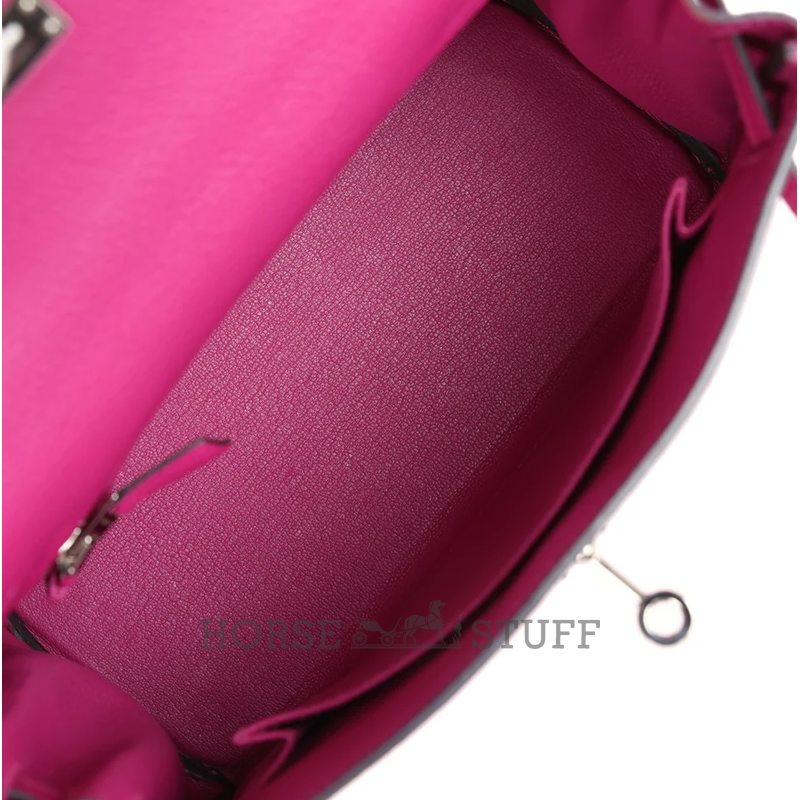 Hermès Kelly Retourne 25 Rose Pourpre Togo PHW